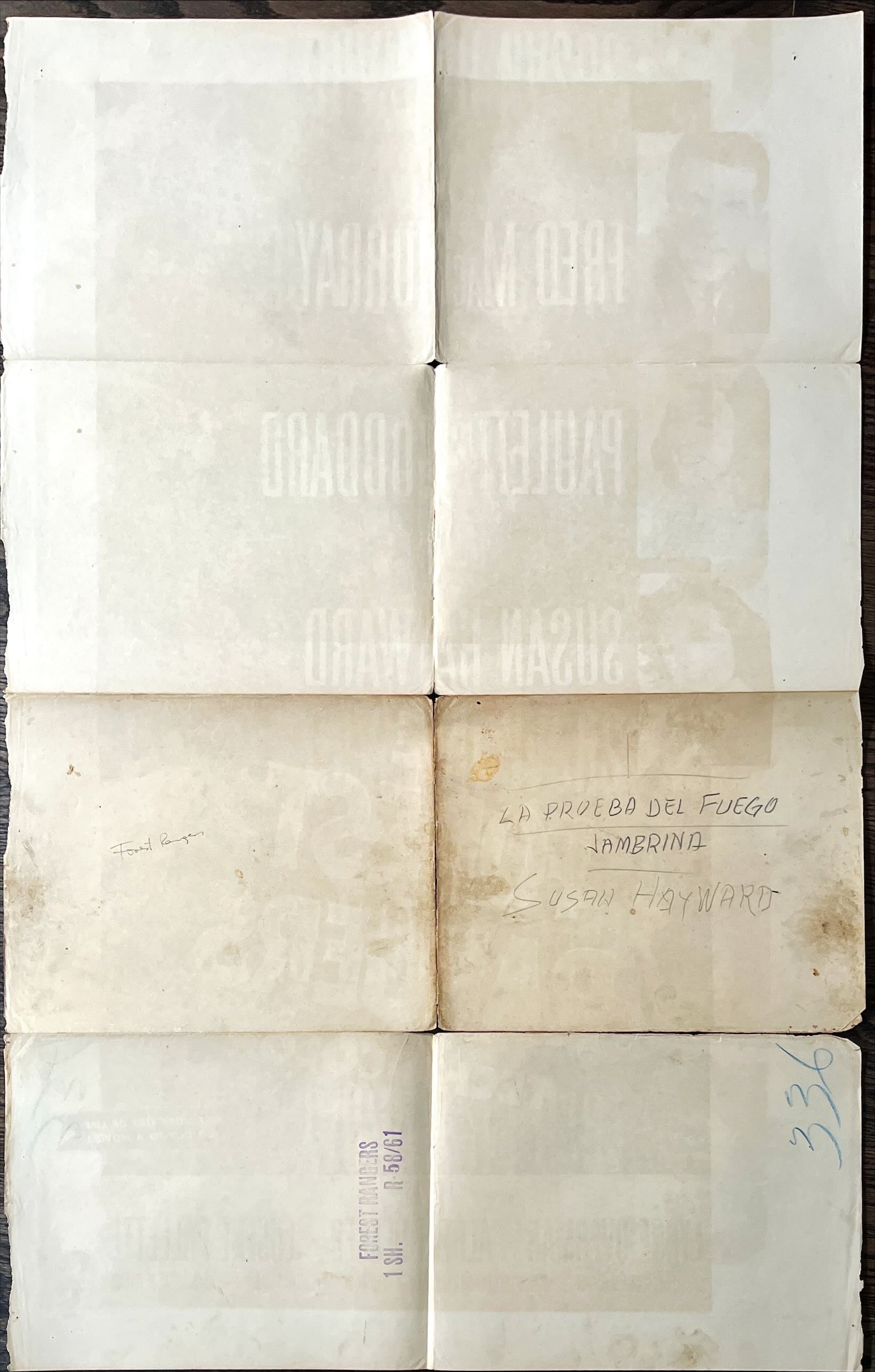 The forest Rangers, 1sh R58 Fred MacMurray, Paulette Goddard, Susan Hayward, parachuting art