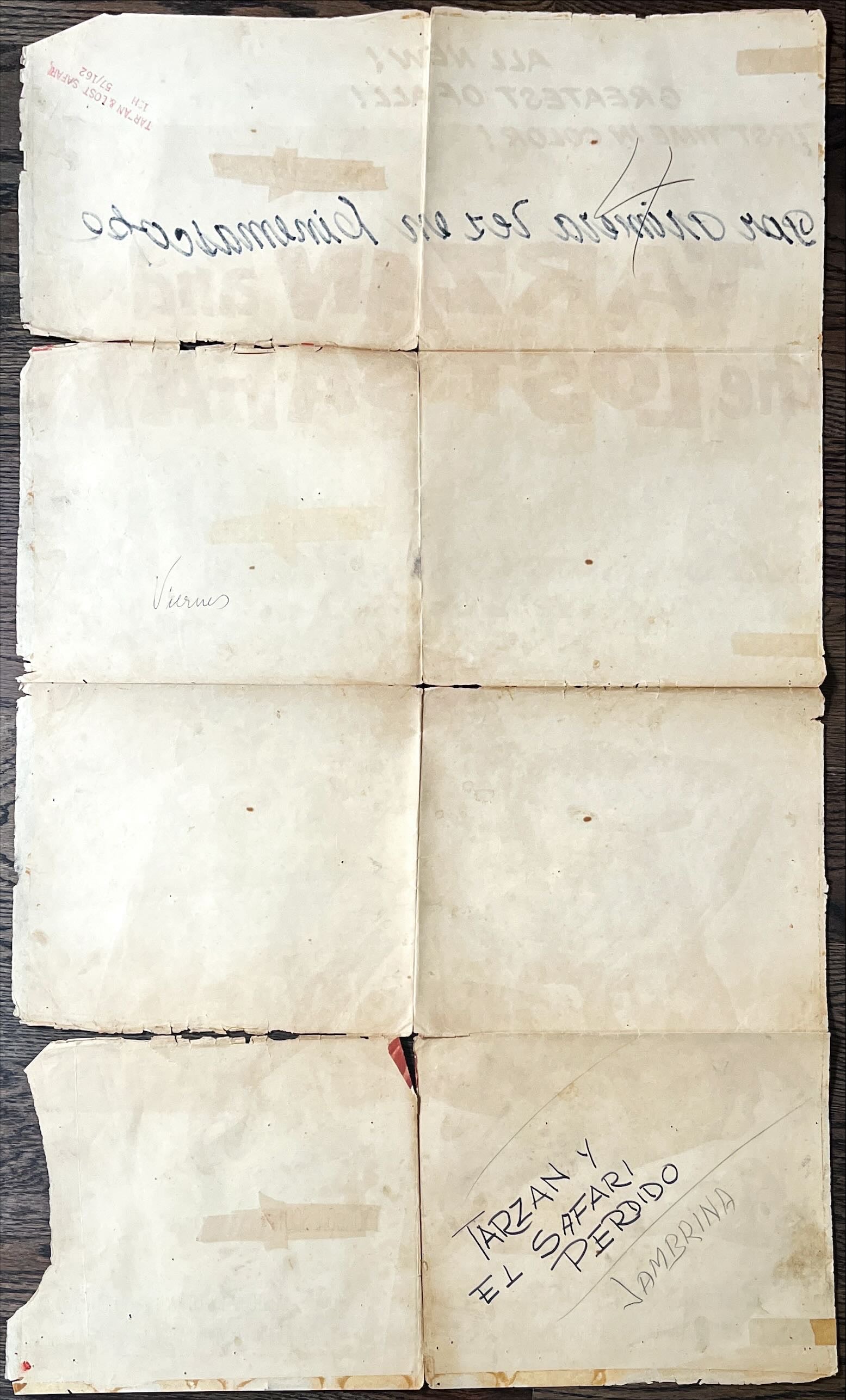 Tarzan and the lost Safari, 1sh 1957 cool artwork of Gordon Scott, first time in color