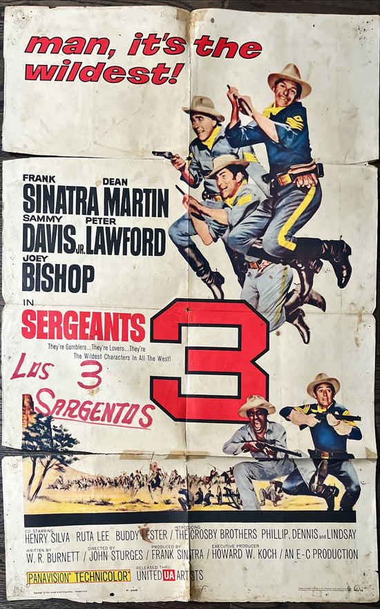 Sergeants three, 1sh R1968 John Sturges, Frank Sinatra, Rat Pack parody of Gunga Din