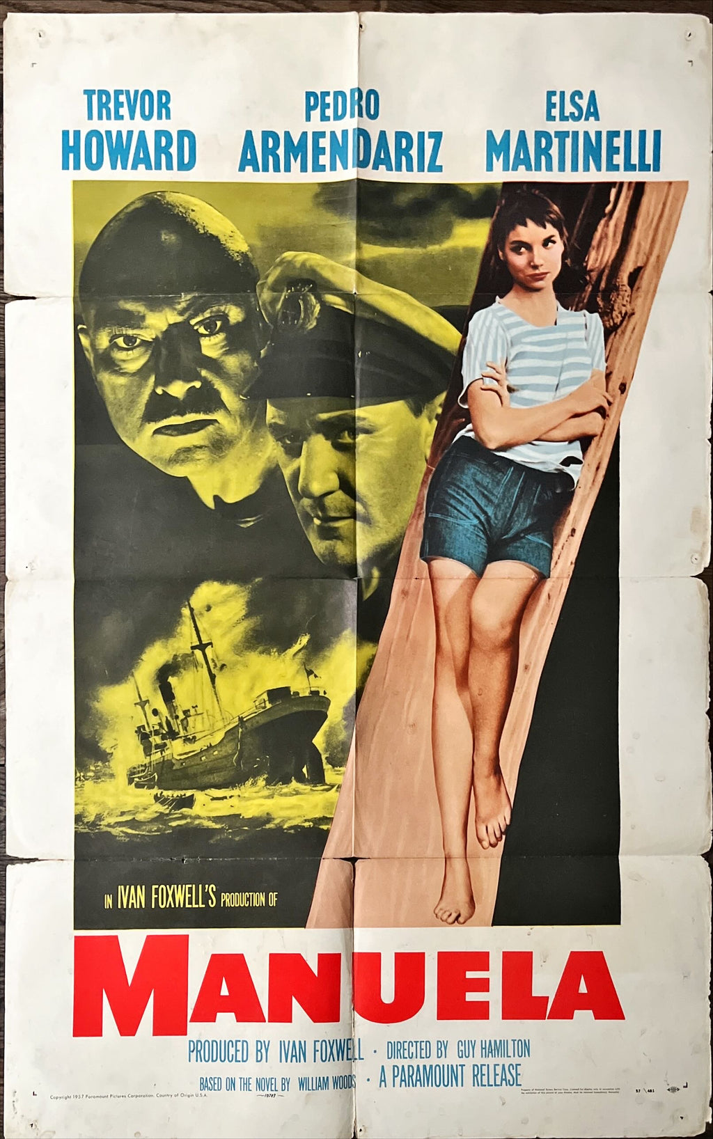 Manuela,1sh '57 Trevor Howard, Pedro Armendariz, Elsa Martinell