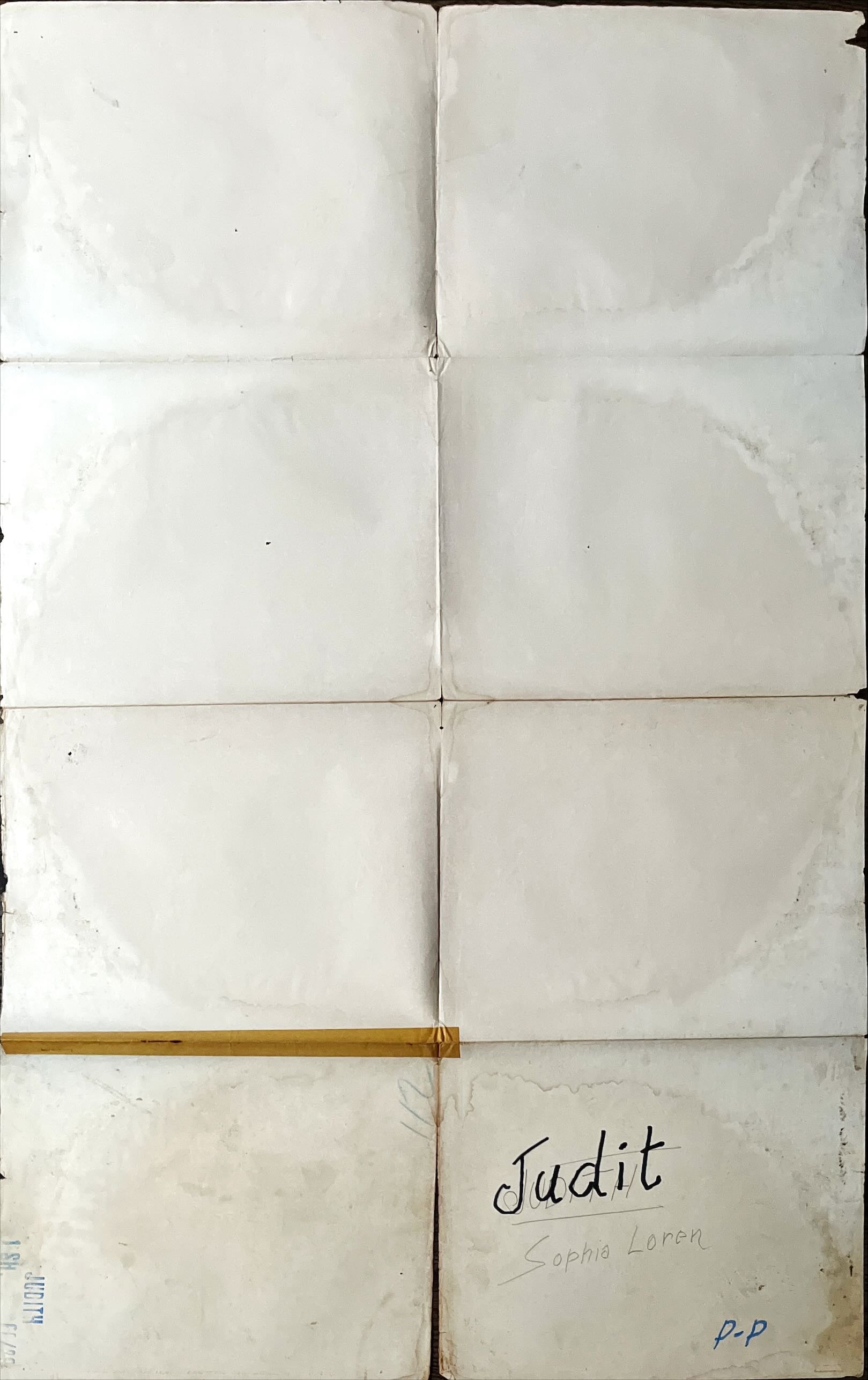 Judith, 1sh 1966 Daniel Mann directed, artwork of sexy Sophia Loren & Peter Finch