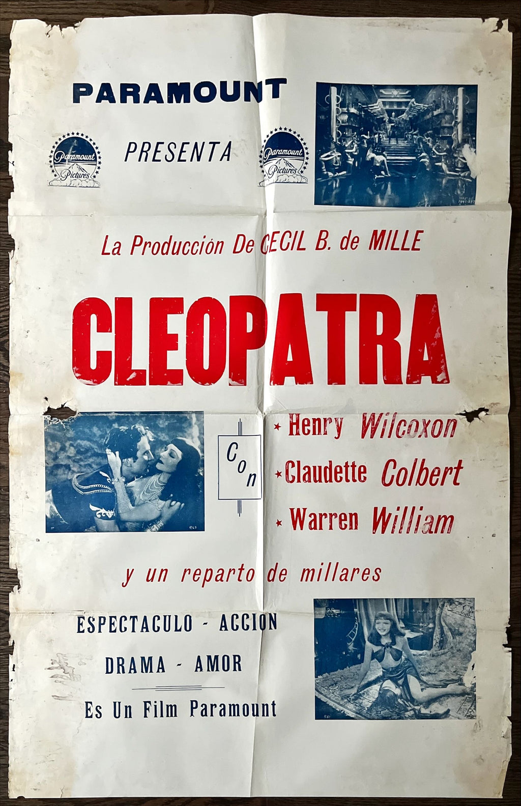 Cleopatra, '64 Liz Taylor, Richard Burton, Rex Harrison, Latin America Poster