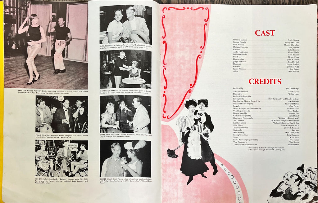 Can Can souvenir book, program '60 Frank Sinatra, Shirley MacLaine, Maurice Chevalier, TODD-AO