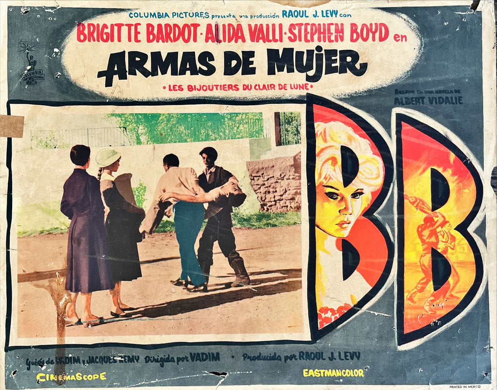 The Night Heaven Fell (Les bijoutiers du Claire de lune) 3 Mexican LC '58 Roger Vadim directed, sexy Brigitte Bardot