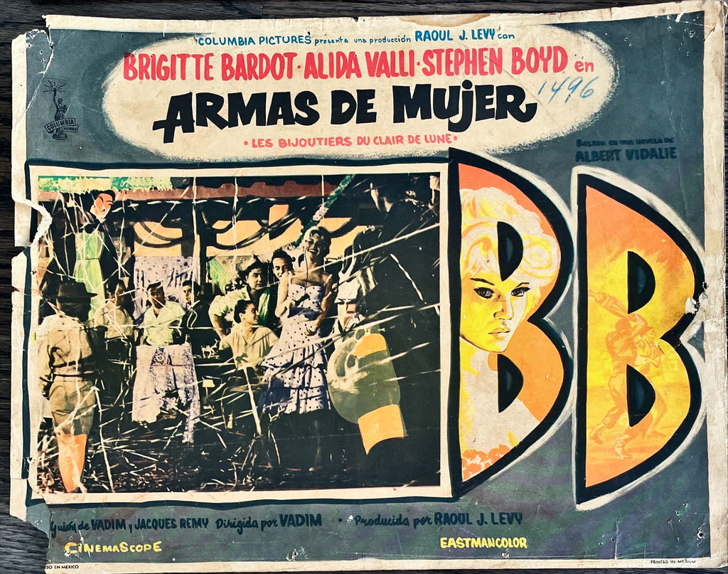 The Night Heaven Fell (Les bijoutiers du Claire de lune) 3 Mexican LC '58 Roger Vadim directed, sexy Brigitte Bardot