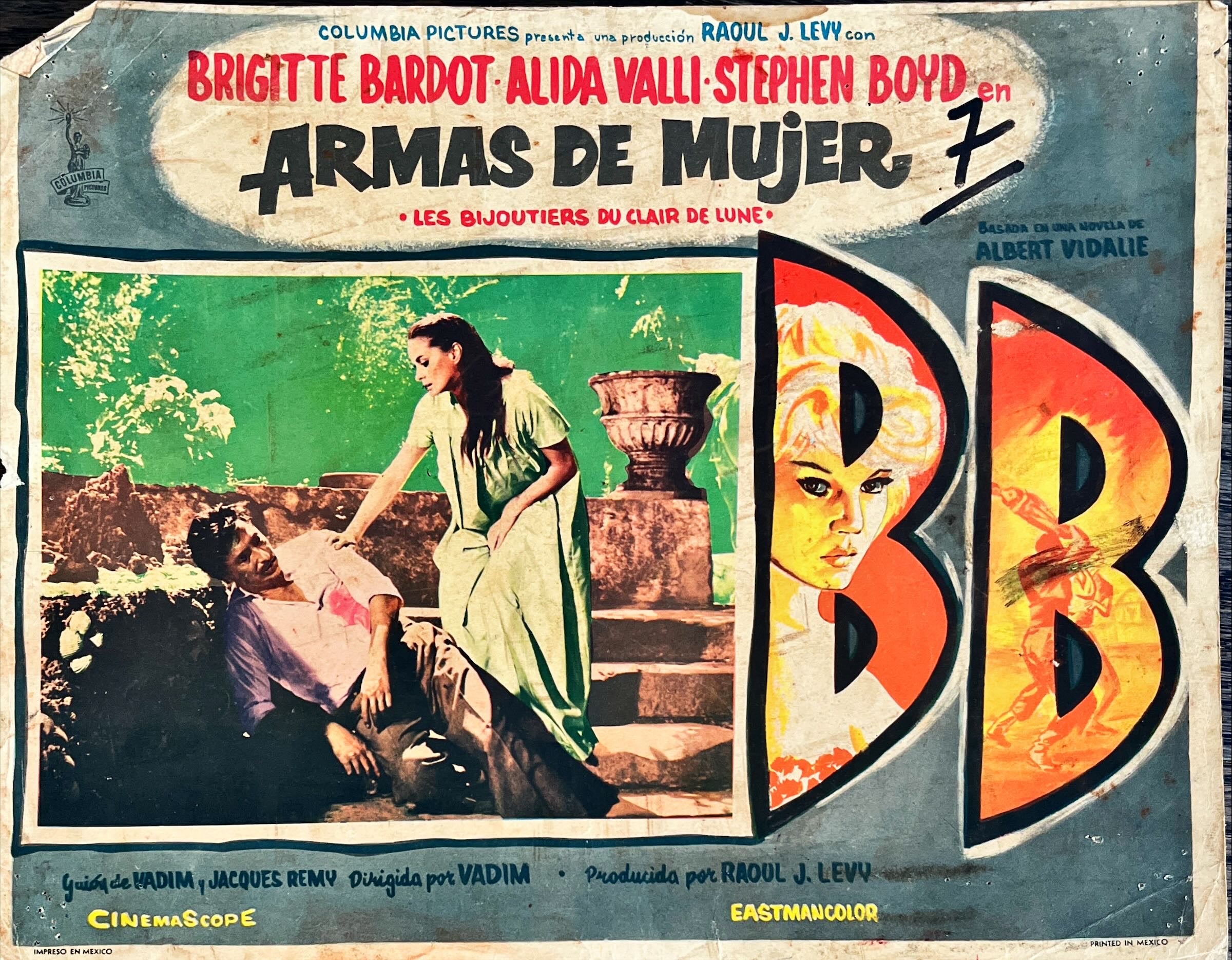 The Night Heaven Fell (Les bijoutiers du Claire de lune) 3 Mexican LC '58 Roger Vadim directed, sexy Brigitte Bardot