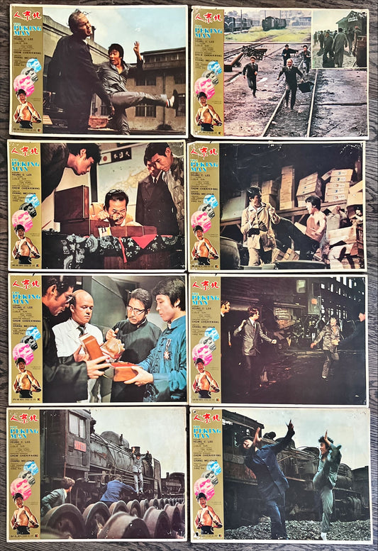 The Peking man lobby cards,8 Hong Kong LCs '75 great images of Chinese kung fu fighters