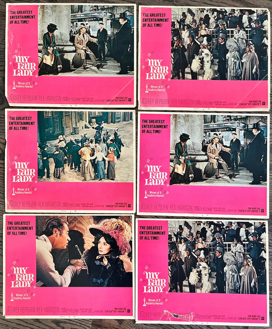 My fair lady lobby cards (2 in poor condition) - 1964 Audrey Hepburn, Rex Harrison, George Cukor classic