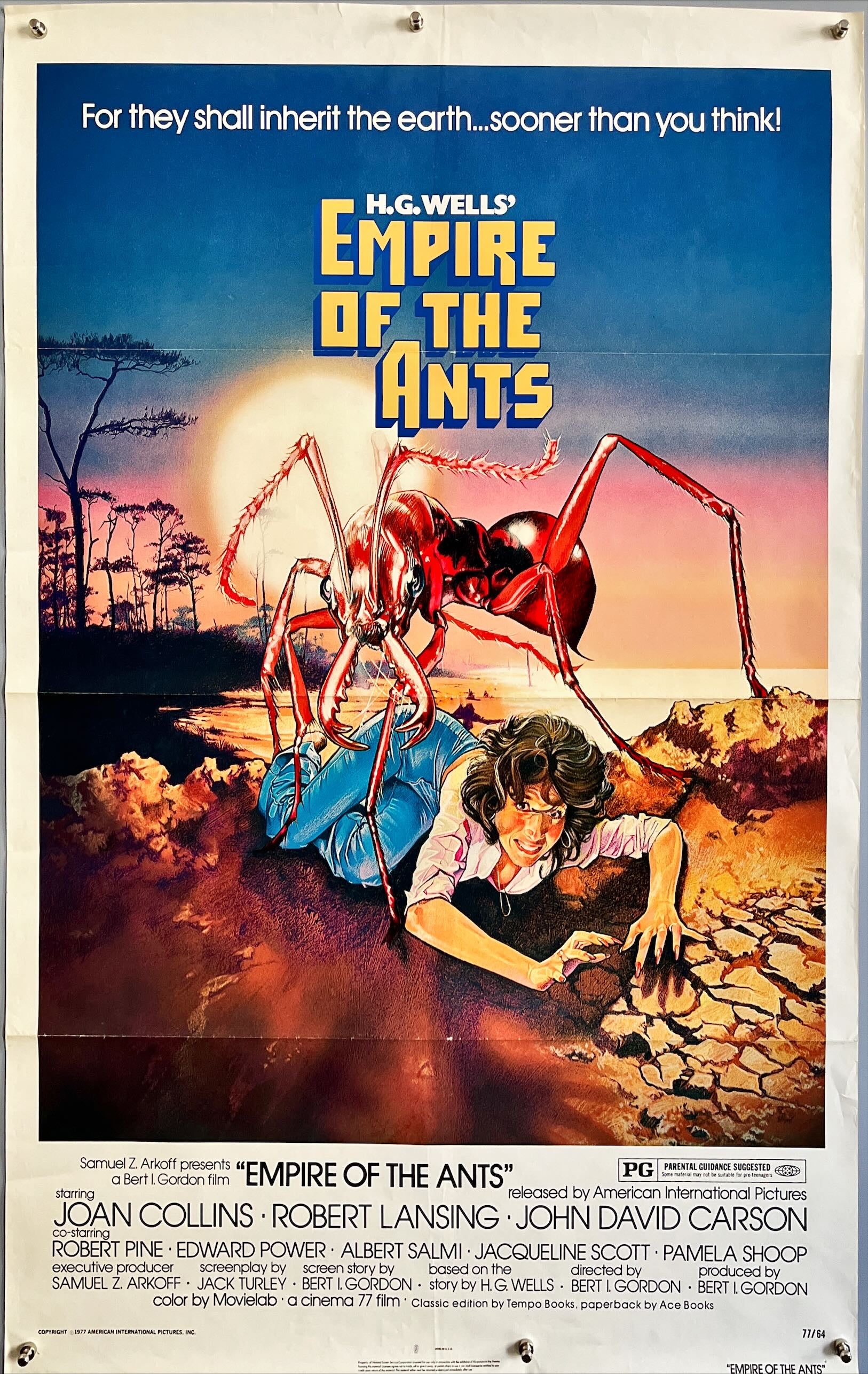 Empire of the ants, 1sh 1977 H.G. Wells, great Drew Struzan art of monster attacking
