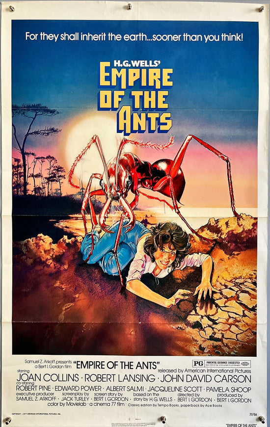 Empire of the ants, 1sh 1977 H.G. Wells, great Drew Struzan art of monster attacking