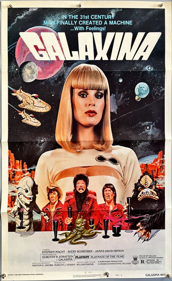 Galaxina,style B 1sh 1980 Dorothy Stratten is a sexy man-made machine with feelings