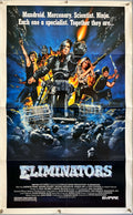 Eliminators, 1sh '86 cheesy ninja sci-fi, wild Markus art of Mandroid