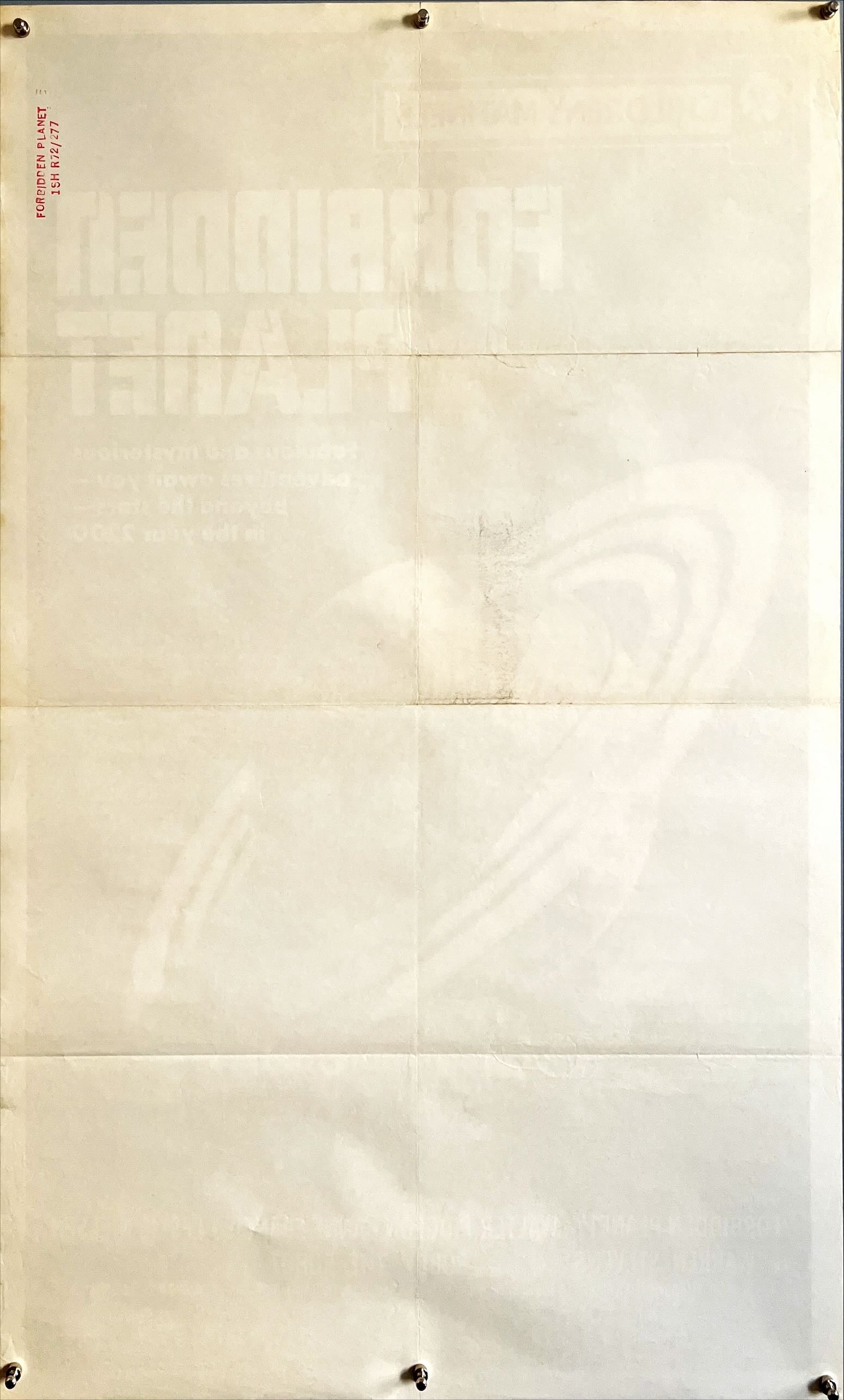 Forbidden planet,1sh R1972 fabulous and mysterious adventures await you in the year 2200