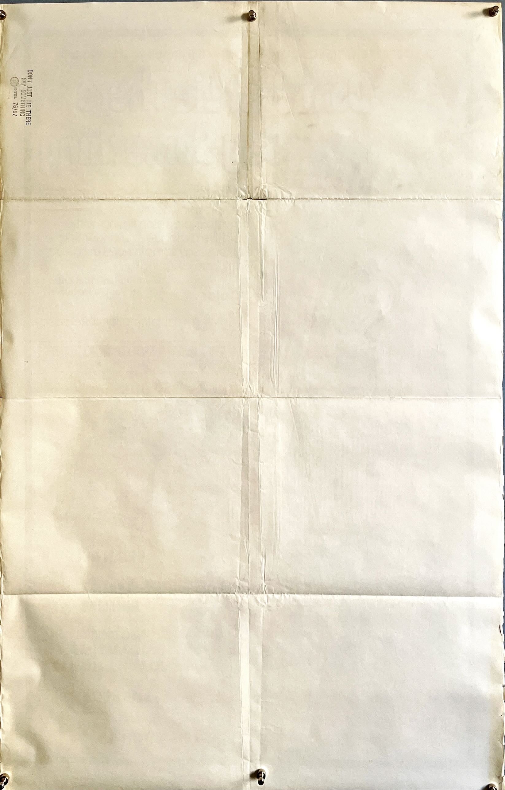 Don’t lie there say something, 1sh '76 Bob Kellett, Brian Rix, wild sexy artwork