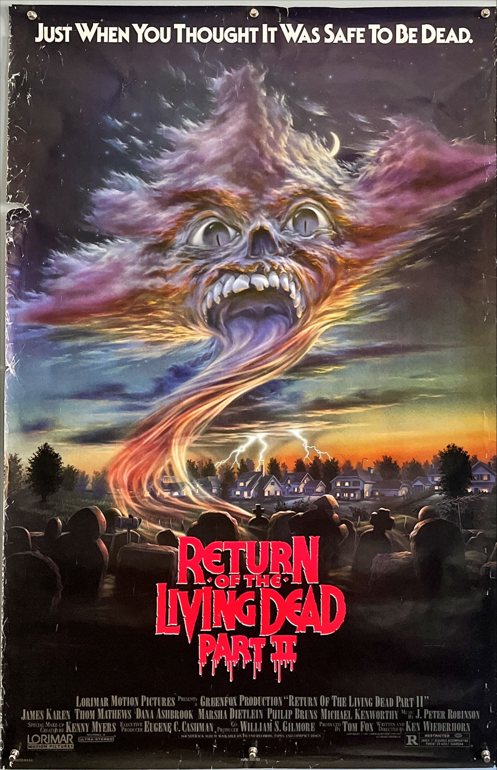 Return of the living, dead part two, 1sh 1988 just when you thought it was safe to be dead