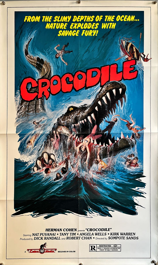 Crocodile , 1sh 1981 Chorake, wild art of gargantuan reptile eating sexy girls and more