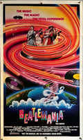 Beatlemania, 1sh 1981 great psychedelic artwork of The Beatles impersonators by Kim Passey