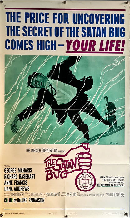 The Satan bug, style B 1sh '65 John Sturges, thousands will try, all but one will die