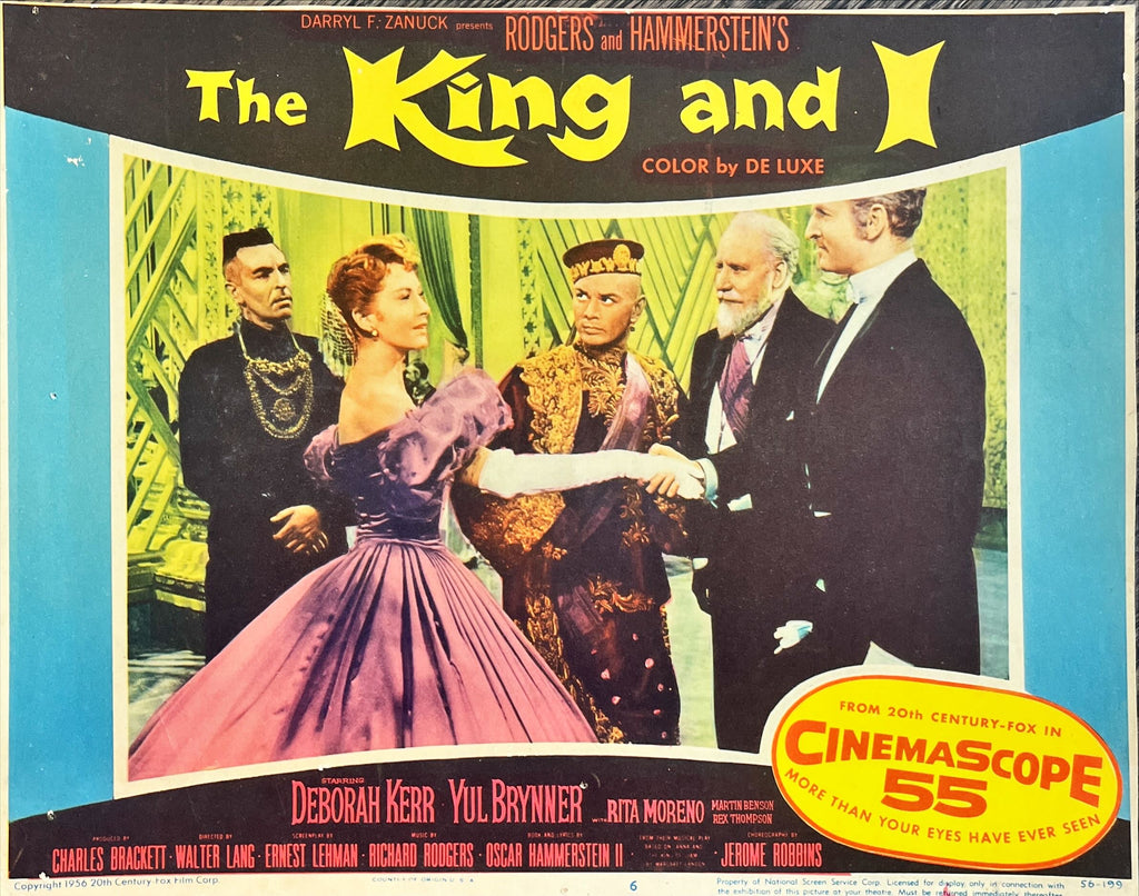 The king and I, LC #6 1956 Deborah Kerr, Yul Brynner in Rodgers and  Hammerstein's musical