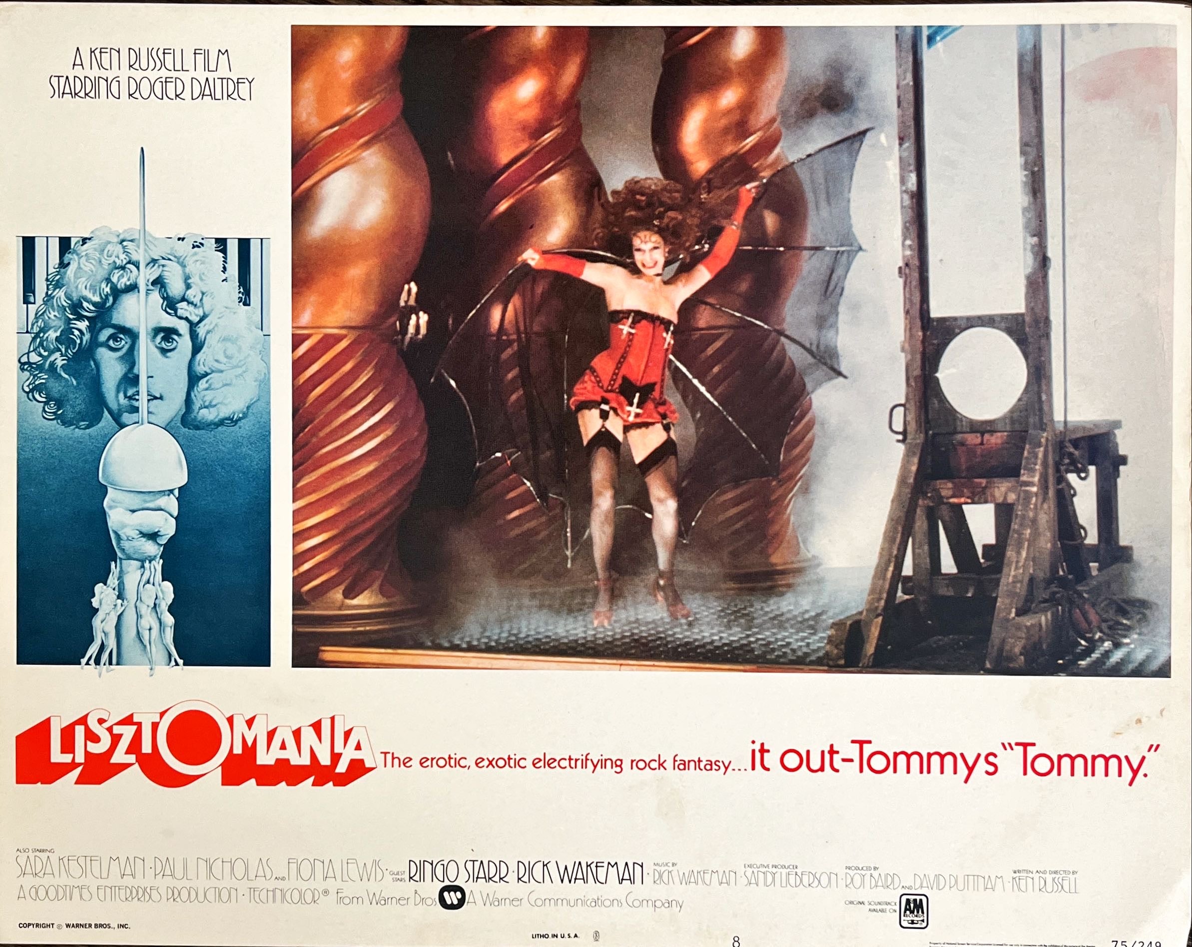 Lisztomania,  3 LCs '75 Ken Russell's erotic, exotic electrifying rock fantasy