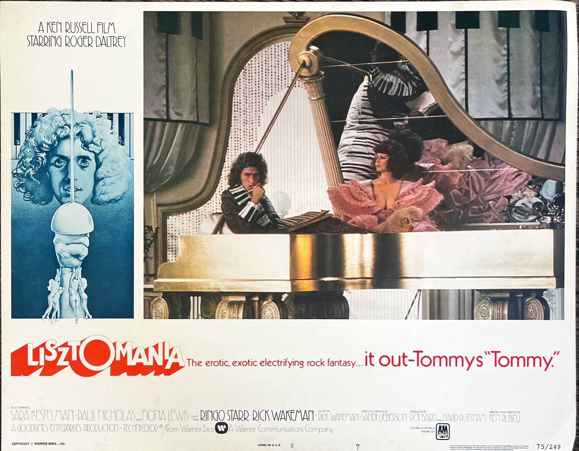 Lisztomania,  3 LCs '75 Ken Russell's erotic, exotic electrifying rock fantasy