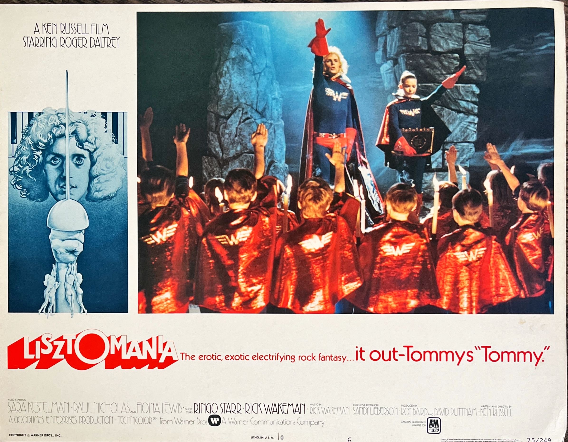 Lisztomania,  3 LCs '75 Ken Russell's erotic, exotic electrifying rock fantasy