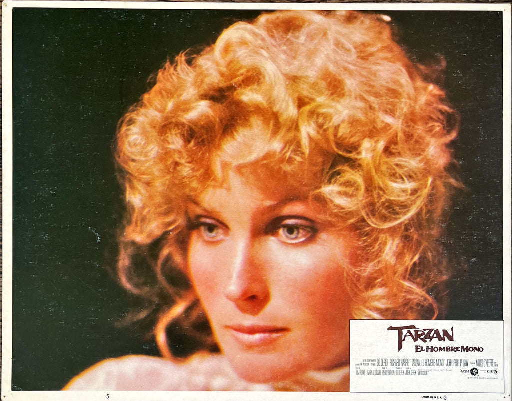 Tarzan,1981 Bo Derek 3 spanish language Original Vintage Theatrical International Movie Lobby Cards (LCs; measure 11" x 14" [28 x 36 cm])