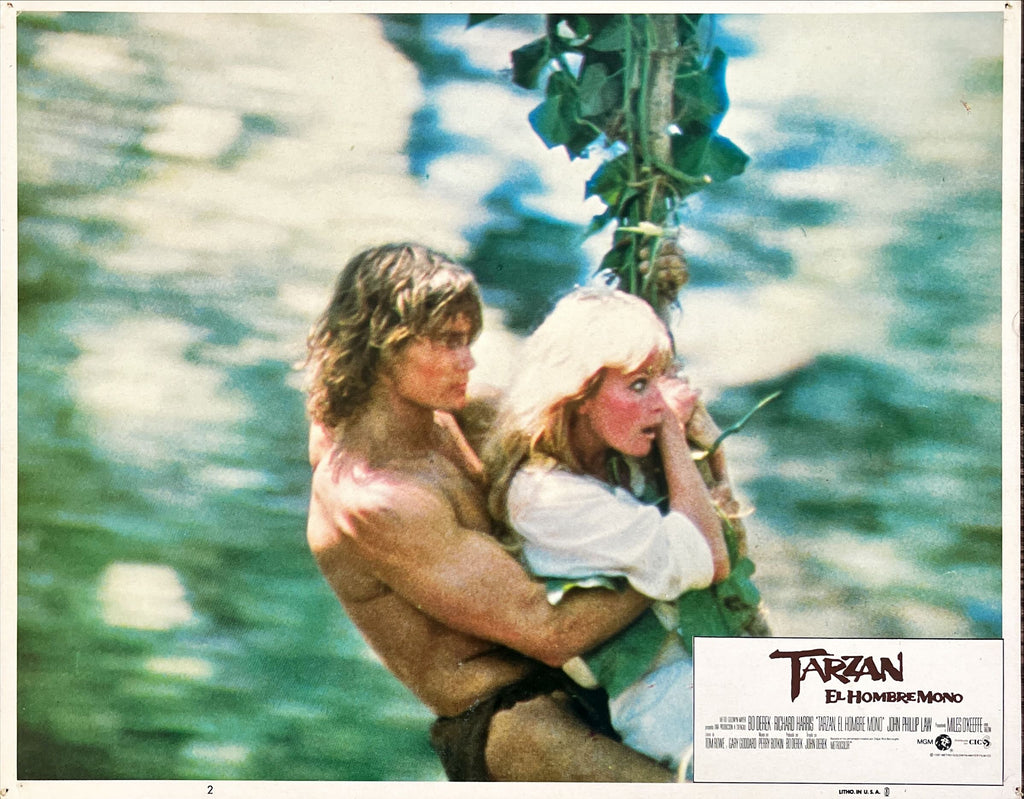 Tarzan,1981 Bo Derek 3 spanish language Original Vintage Theatrical International Movie Lobby Cards (LCs; measure 11" x 14" [28 x 36 cm])