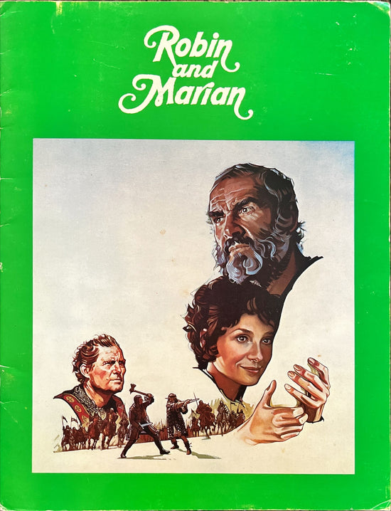 Robin and Marion souvenir program book 1976 art of Shaw, Connery & Hepburn by Drew Struzan