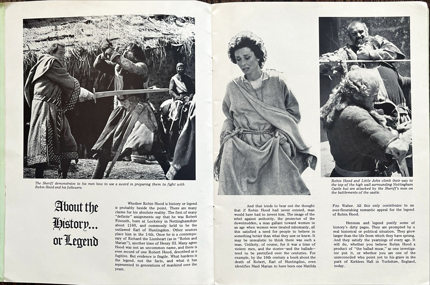 Robin and Marion souvenir program book 1976 art of Shaw, Connery & Hepburn by Drew Struzan