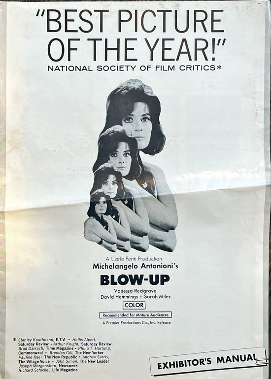 Blow up press book , pressbook 1967 Michelangelo Antonioni, David Hemmings, Vanessa Redgrave