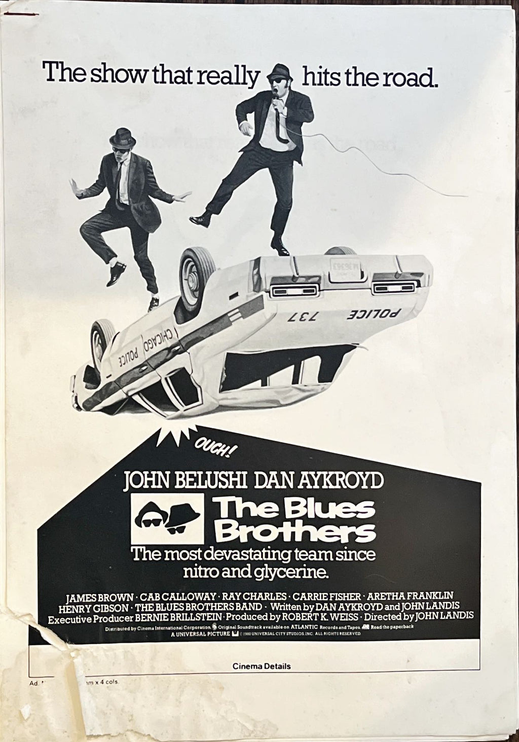 Blues Brothers pressbook 10 pages, pressbook '80 John Belushi & Dan Aykroyd are on a mission from God