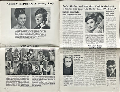 Wait until dark  pressbook 1967 blind Audrey Hepburn is terrorized by burglar Alan Arkin