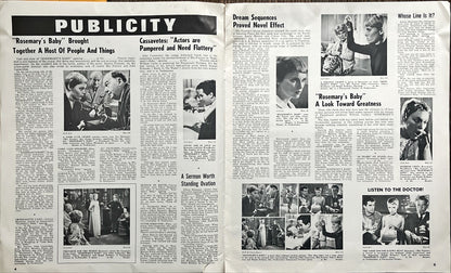 Rosemary‘s baby press book,  pressbook 1968 Roman Polanski, Mia Farrow, creepy baby carriage horror image