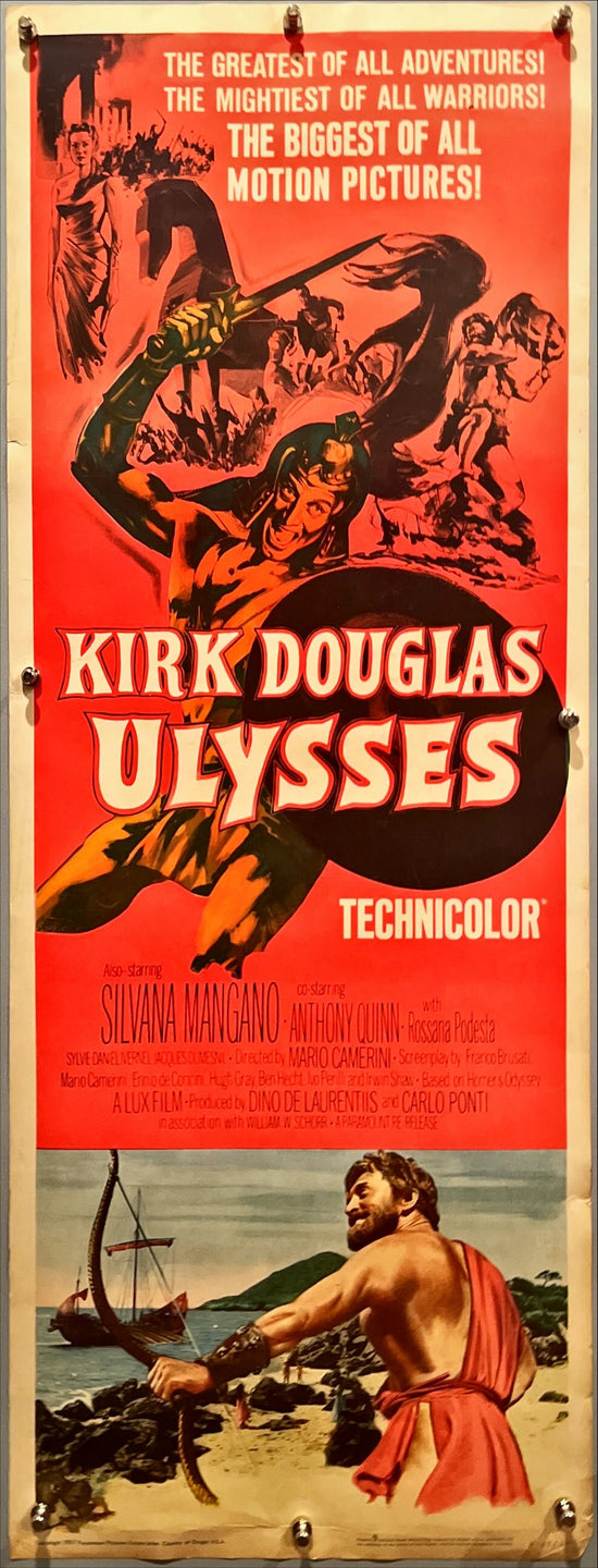 Ulysses, insert 1955 art of Kirk Douglas & sexy Silvana Mangano