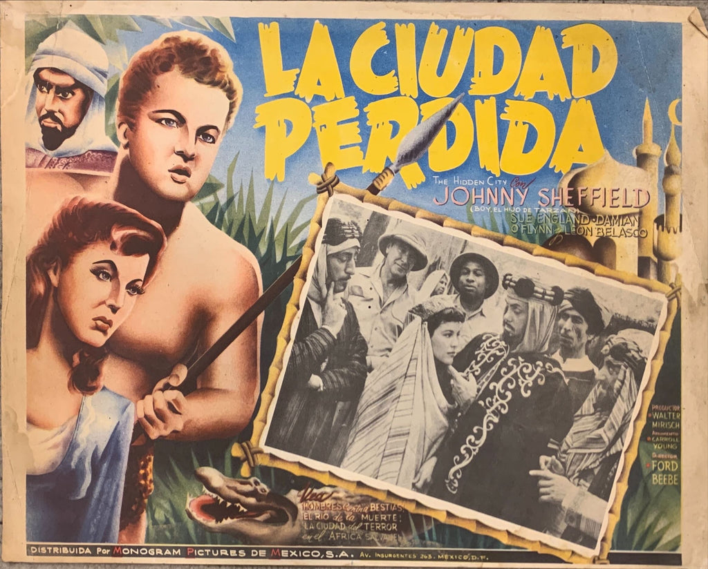 The Hidden City, Mexican Lobby Card, '50 Johnny Sheffield as Bomba the Jungle Boy