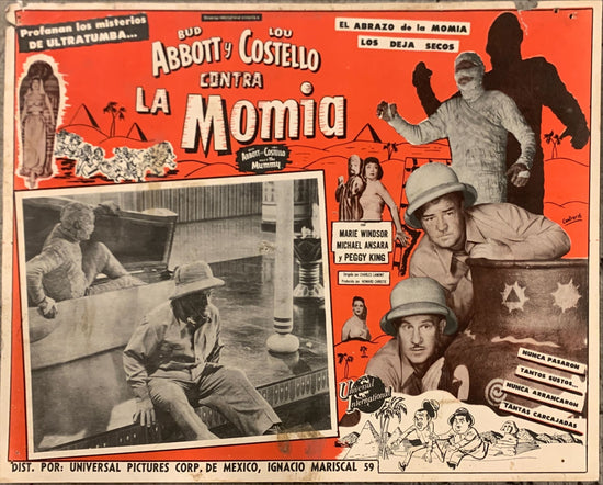 ABBOTT AND COSTELLO MEET THE MUMMY (1955) LOBBY CARD - MX