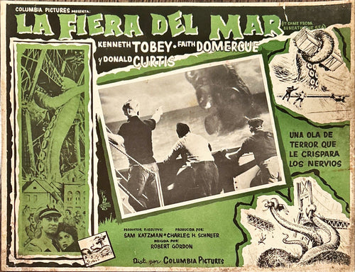 Safari (1956) Vintage Mexican Lobby Cards X2 - Victor Mature,  Janet Leigh