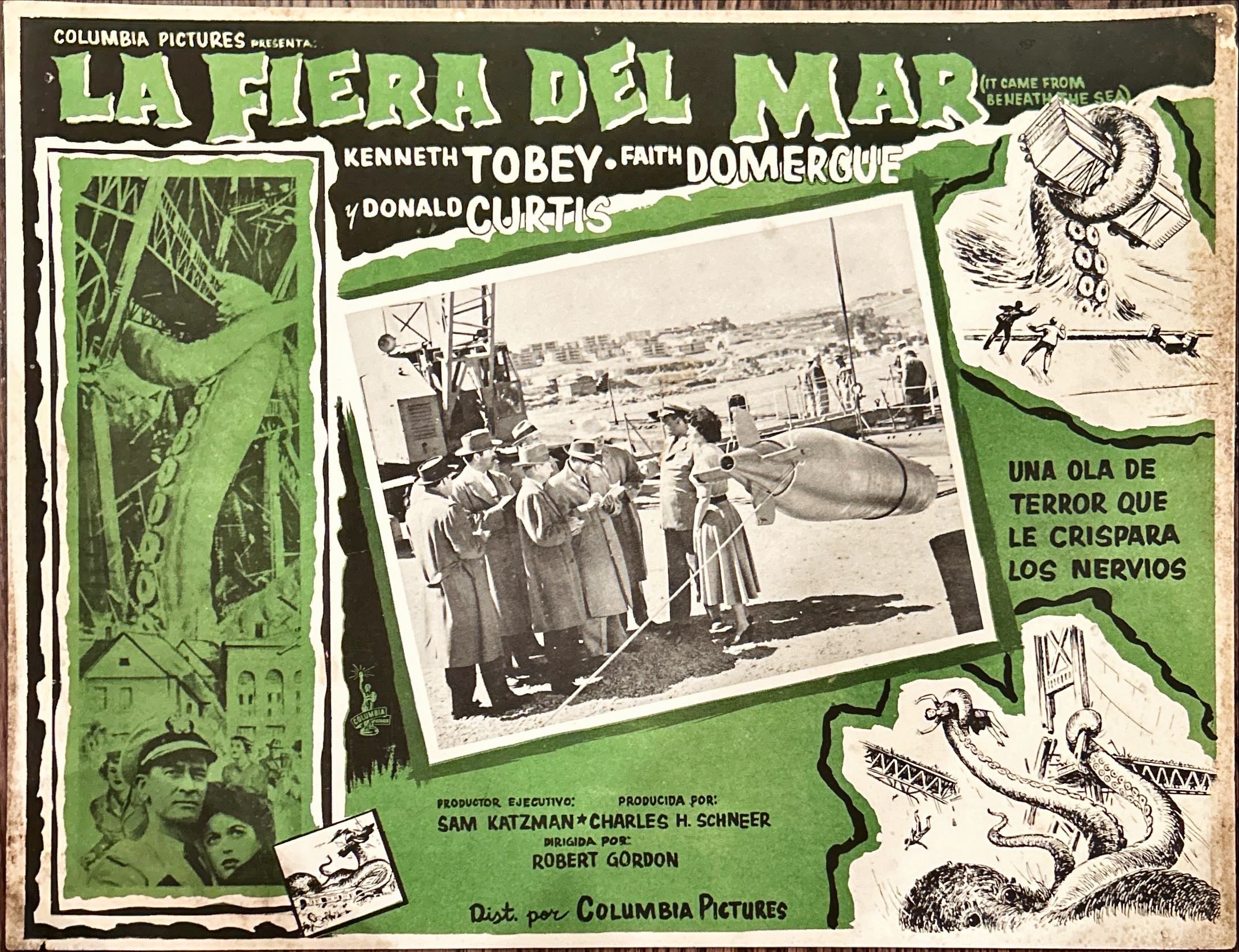 Safari (1956) Vintage Mexican Lobby Cards X2 - Victor Mature,  Janet Leigh