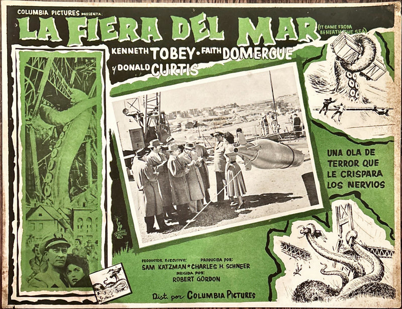 Safari (1956) Vintage Mexican Lobby Cards X2 - Victor Mature,  Janet Leigh