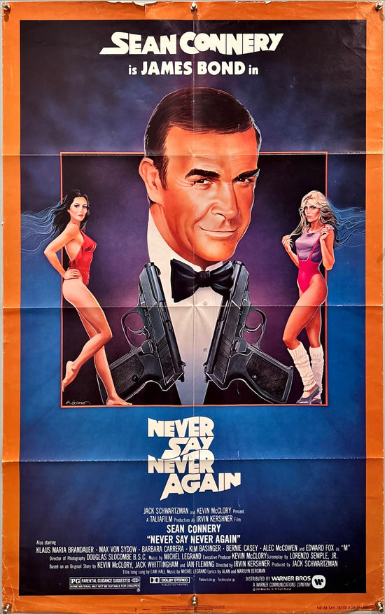 Never say Never Again, 1sh 1983 art of Sean Connery as James Bond 007 by Obrero