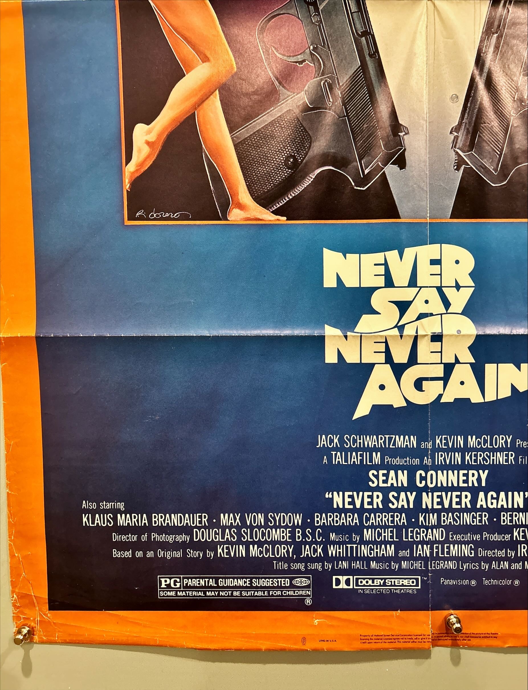 Never say Never Again, 1sh 1983 art of Sean Connery as James Bond 007 by Obrero