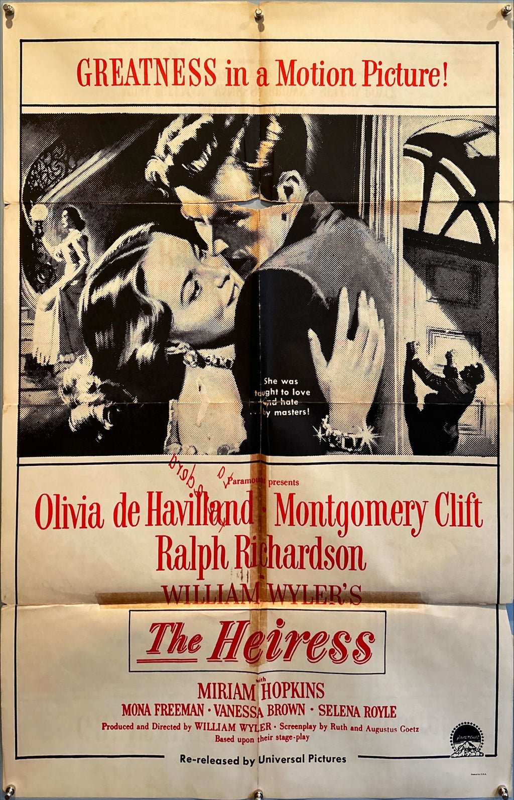 Heiress (1949) One Sheet Movie Poster - R'60, William Wyler