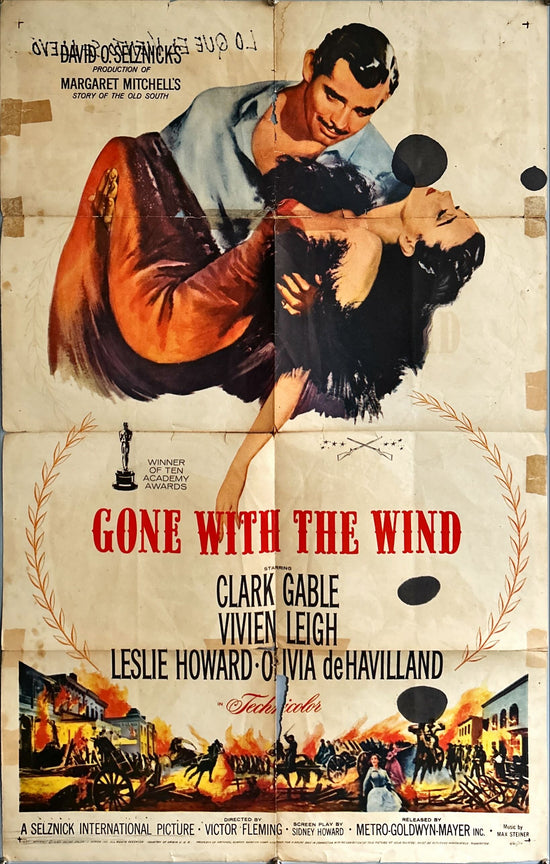 Gone with the Wind (1939) One Sheet Movie Poster - R&