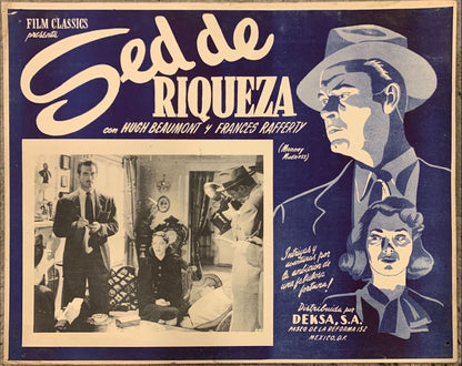 Money Madness, Mexican Lobby Card, '48 Hugh Beaumont