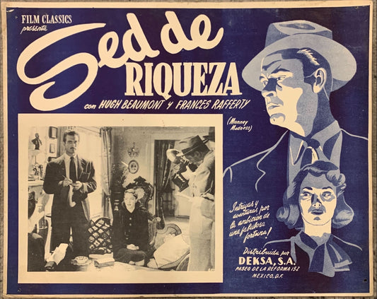 Money Madness, Mexican Lobby Card, '48 Hugh Beaumont
