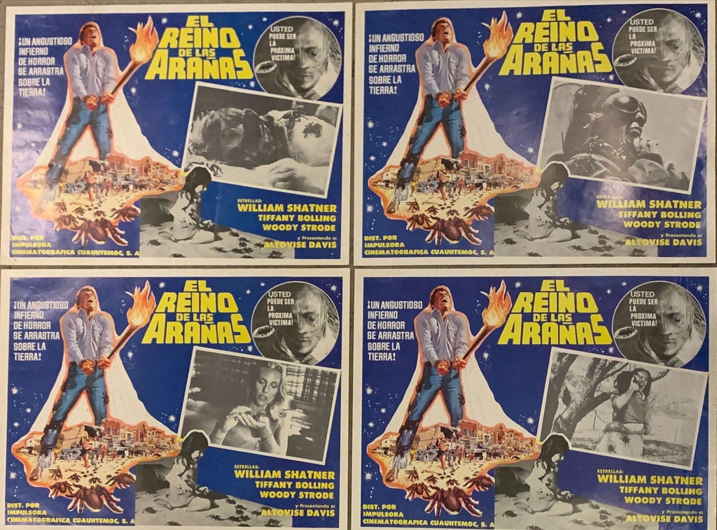 KINGDOM OF THE SPIDERS 8 MEXICAN LOBBY CARDS, '77 WILLIAM SHATNER