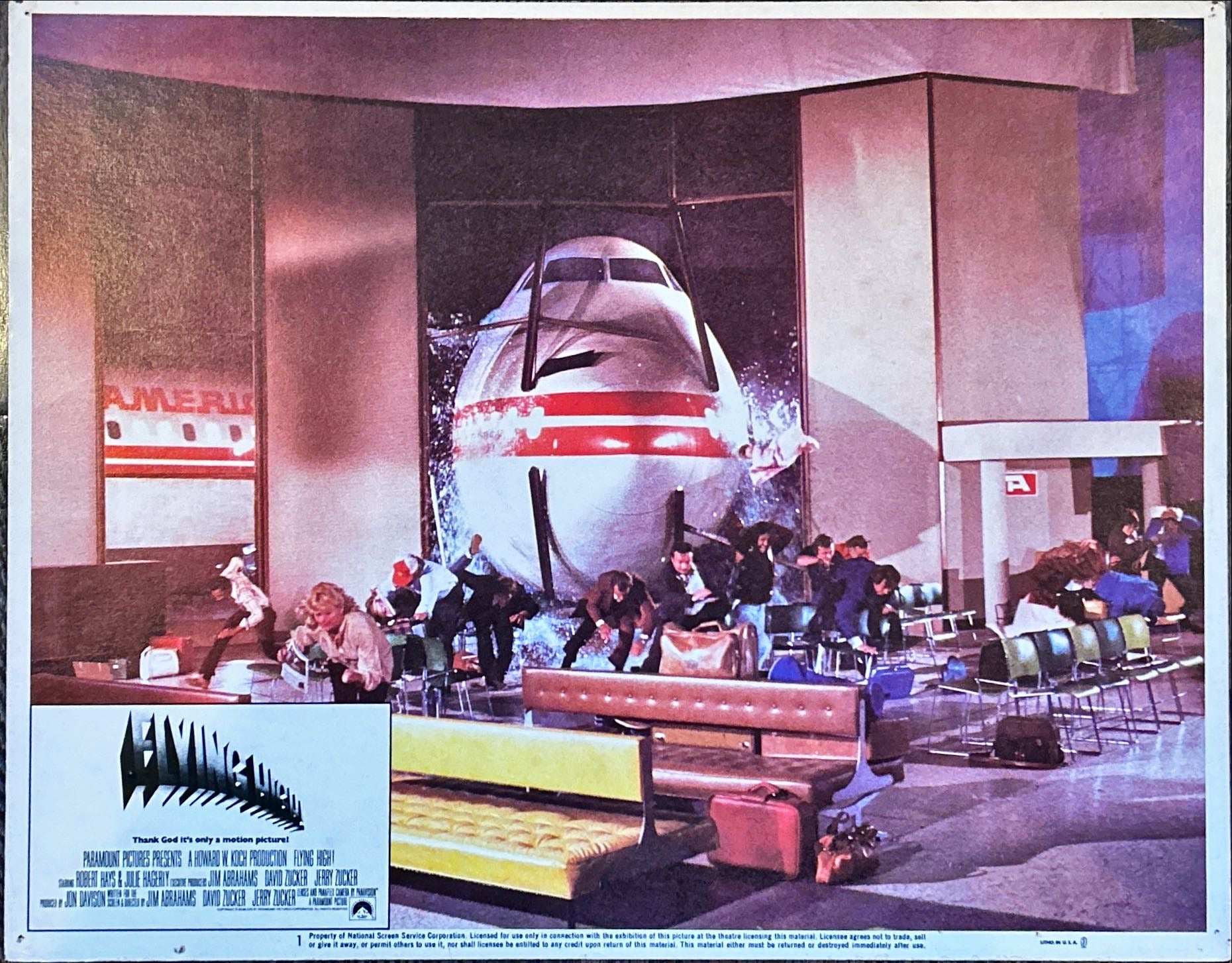 AIRPLANE 4 int'l Lobby Cards 1980