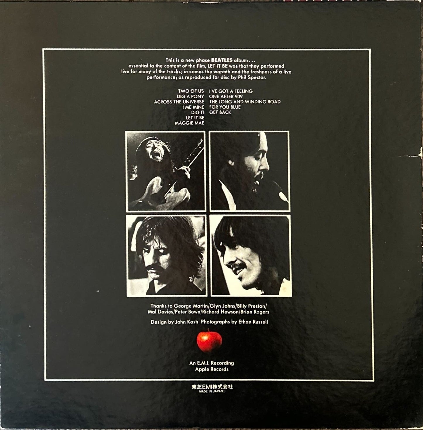 The Beatles - Let It Be 1976 Rare Japanese Vinyl/LP
