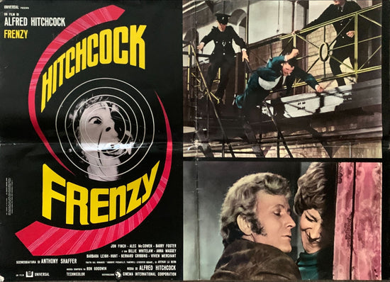 Frenzy 9 Italian 18x26 pbustas 1972 Shaffer, Alfred Hitchcock&